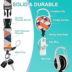 Plifal ID Badge Holder with Lanyard and Retractable