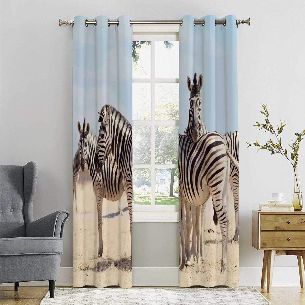 HELLOLEON Blackout Curtains - Gasket Insulation Namibia Africa Safari