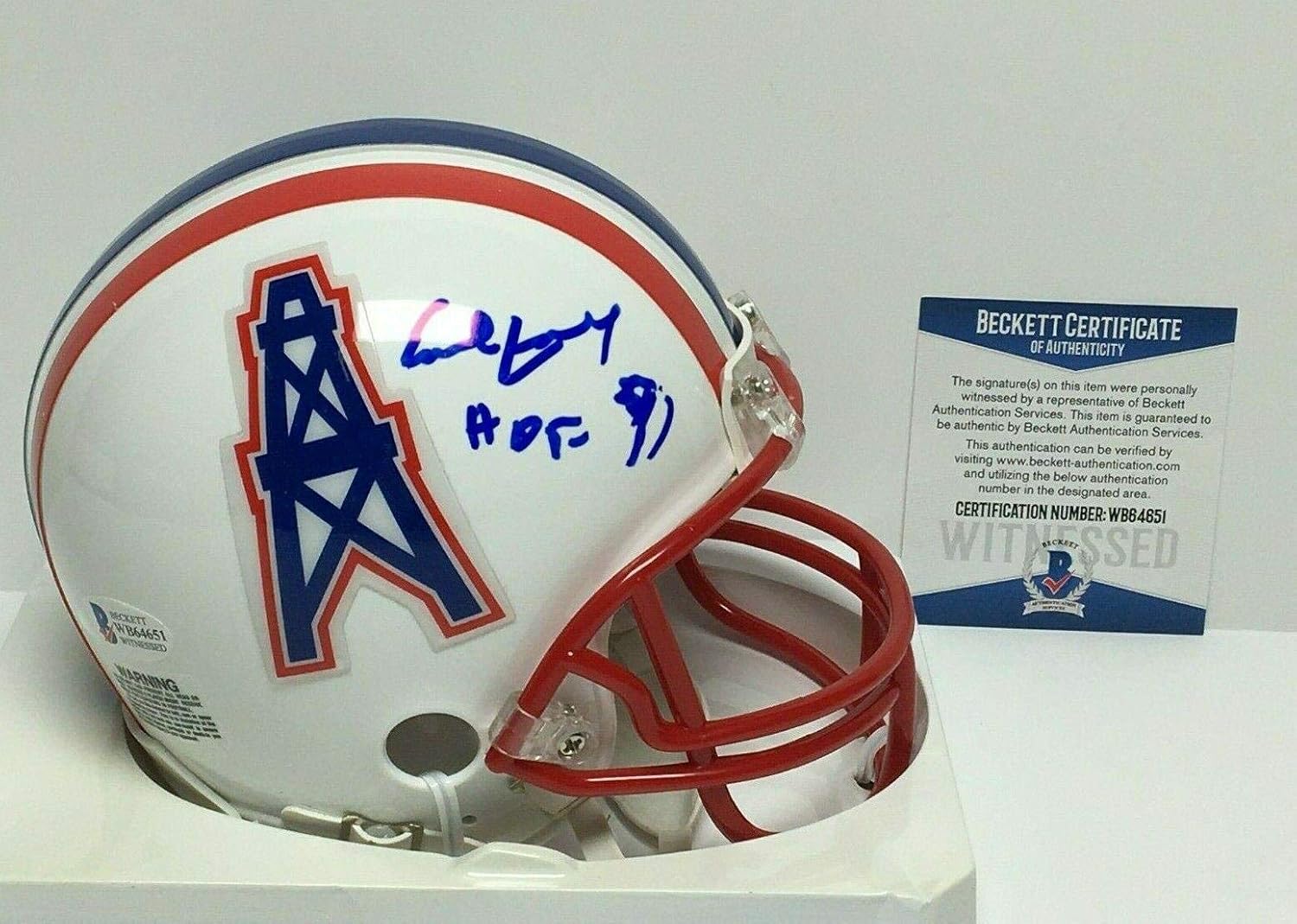 earl campbell autographed football