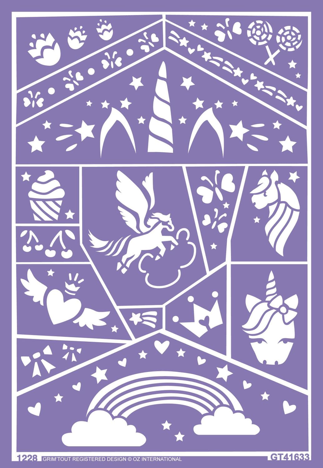 Reusable Makeup Stencils - Pony and Unicorn Grim Tout