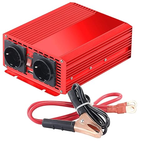 reVolt Stromwandler: Kfz-Spannungswandler 700 W, 2X 230 V AC, 5 V USB, Peak 1400 W (Spannungsumwandler)