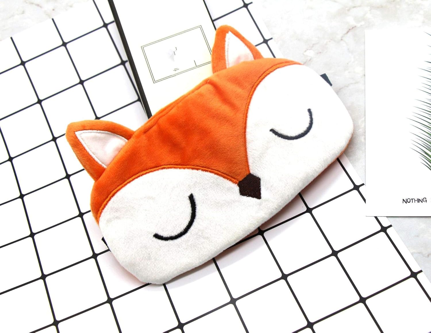 Cute Novelty Animal Orange Fox Puppy Funny Eye Mask for Sleeping for Kids Adult Eye Cover Sleep Mask Funny Eye Covers for Sleeping: Health & Personal Care
