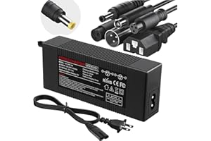 QKIIP 36V Lithium Battery Charger, 42V 2A Charger for Electric Scooter Hoverboard Ebike, Compatible with Gotrax,Jetson,Ninebot,Volpam,Segway, Razor,Sisigad,Hover 1 (for 36V Lithium Batteries only)