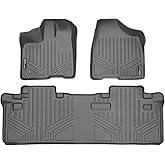 SMARTLINER Custom Fit Floor Mats 2 Row Liner Set for 2011-2012 Toyota Sienna