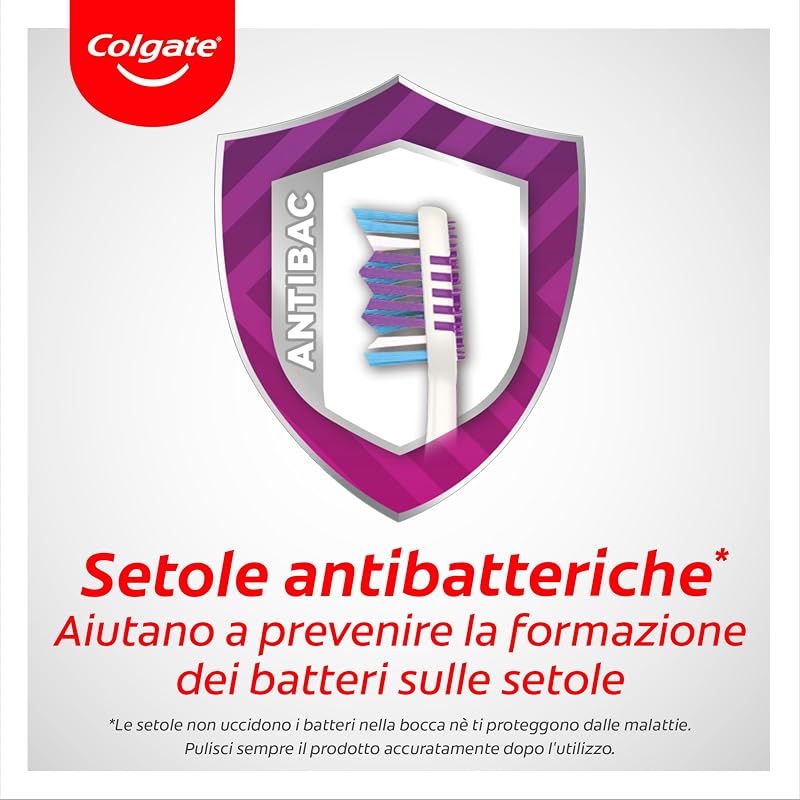 Spazzolino Zig Zag Medio Confezione da 12 spazzolini I Setole Incrociate con Diverse Angolazioni | Pulizia Profonda e Delicata