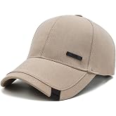 Vintage Cotton Dad Hat with Double Layer Peaks Adjustable Baseball Cap Trendy Trucker Hat for Mens Headwear
