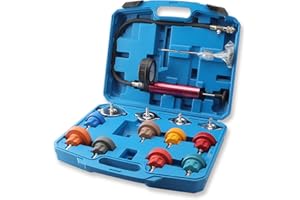 DKwoeshg 14-Piece Coolant Pressure Tester Kit - Radiator Leak Detector for Cooling Systems, Aluminum