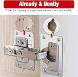 selizo Hinge Repair Plate 12PCS Cabinet Repair Plates with Screws Stainless view 4