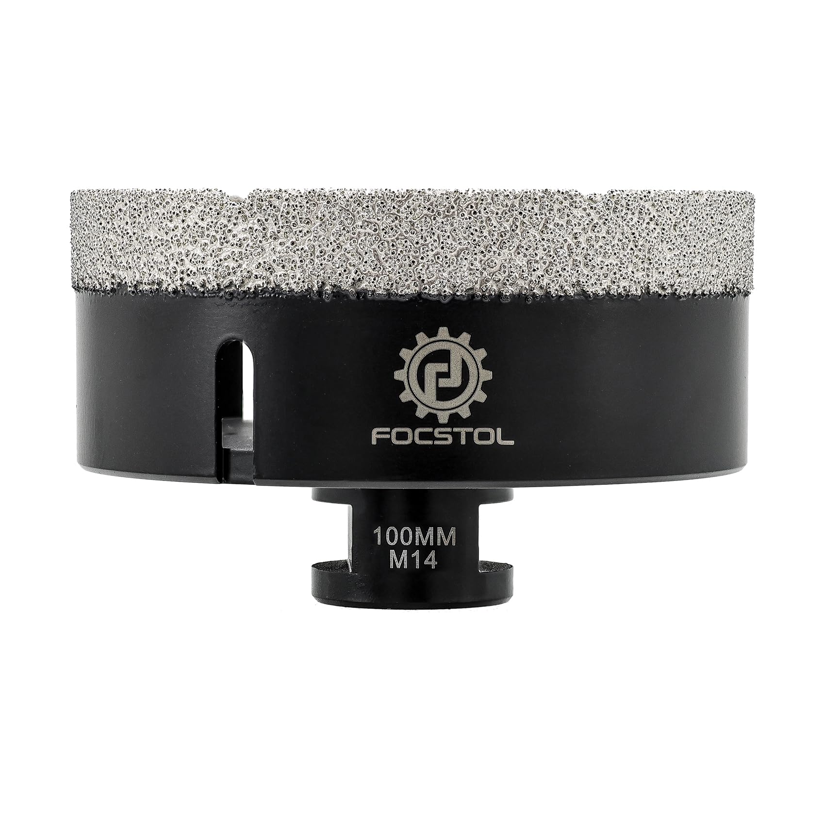 FOCSTOL Diamond Core Drill Bit - 100mm Diamond Hole Saw for Porcelain Ceramic Tile Marble Granite Quartz M14 Thread — image 1