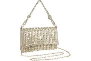 Simcat Evening Bag Rhinestone Clutch Purses for Women, Shoulder Crossbody Bag with Chain for Wedding Party Cocktail Prom