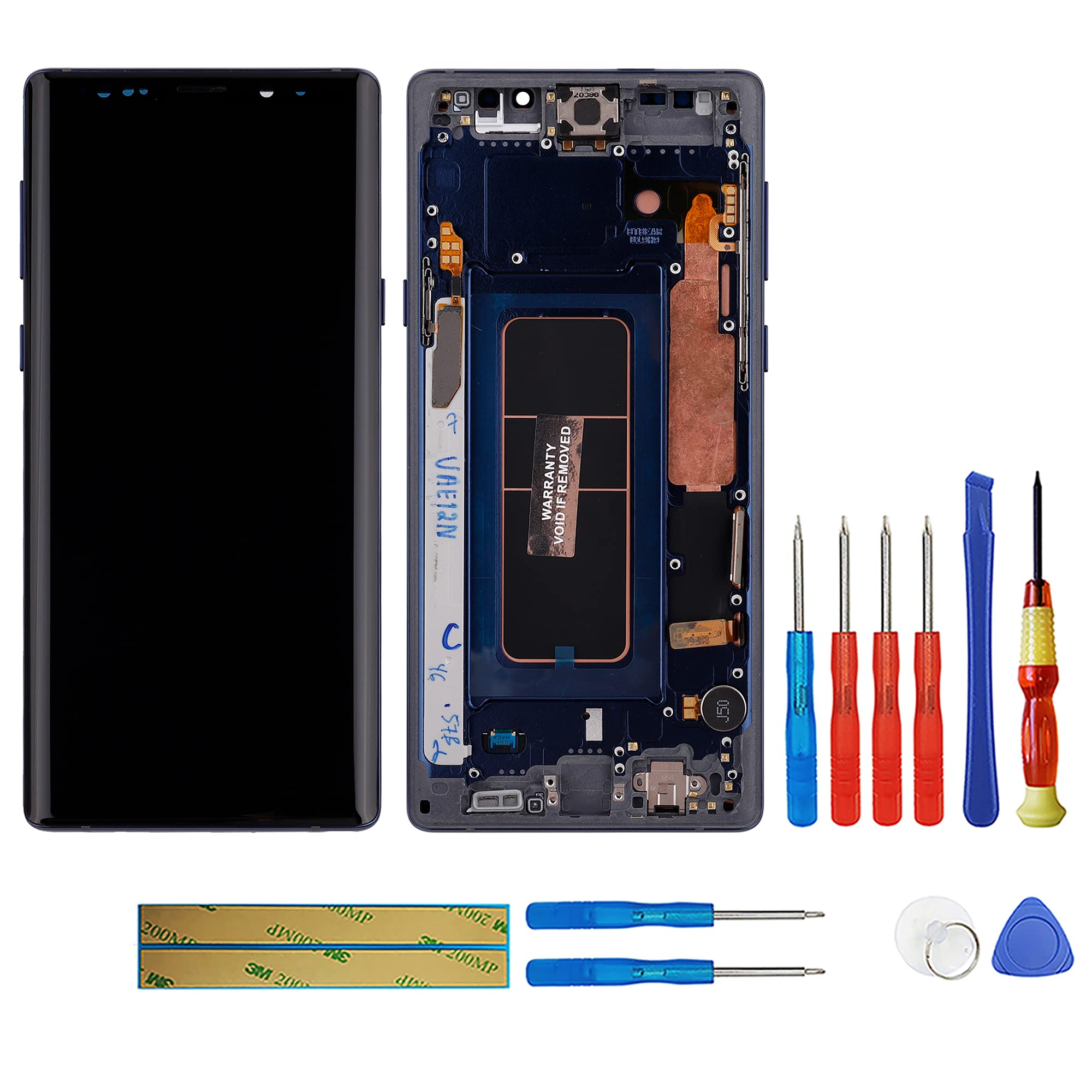 Photo 1 of [with Frame][Support Fingerprint Function] Swark New OELD Display Compatible with Galaxy Note 9 N960U N950F Touch Screen Digitizer Assembly with Upgraded Repair Tools Kit