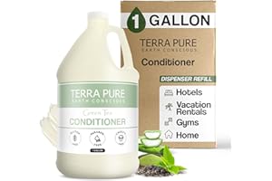 Terra Pure Green Tea Hotel Conditioner | 1 Gallon | for Hospitality & Vacation Rentals to Refill Dispensers | (Single Gallon)