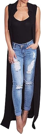 maxi sleeveless cardigan