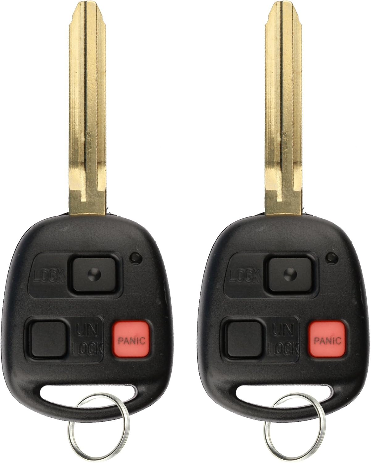 KeylessOption Keyless Entry Remote Control Car Key Fob Replacement for HYQ1512V 4C (Pack of 2)