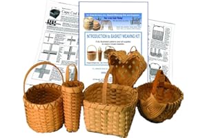 V.I. Reed & Cane, Inc. Introduction to Basket Weaving Kit for 5 Classic Miniature Baskets