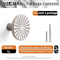 Yagman 10 Pack Kitchen Cabinet Knobs Round