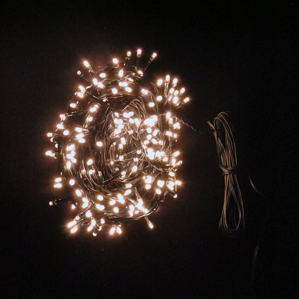 JnDee Safe Voltage 1000 Bright LEDs 100M Warm White Christmas Fairy Lights, 8 Operation Modes, Memory/Timer