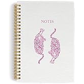 YLZlhb Pink Tiger Spiral Notebook Journal, Trendy Preppy Tigers Notebooks for Note Taking, Tiger Gifts for Women, Girly Office Supplies, Preppy Aesthetic Hardcover Spiral Journal 5.5x8.3 Inches