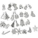 Lot De 100 Breloques Pendentifs Noël En Alliage - Motifs Flocons, Bonhommes De Neige, Rennes - Pour DIY Déco, Bijoux, Scrapbooking - 5