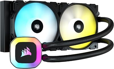 Corsair H100 RGB Liquid CPU Cooler 240mm AIO SP120 RGB ELITE Fans ARGB
