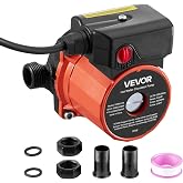 VEVOR Hot Water Recirculating Pump, 10 GPM, Instant Circulation Circulator Pump System, 3-Speed Control, 0.13 HP, 110-120V, NPT 3/4 in to NPT 1/2 in Adapter, Cast Iron Head, for Water Heater System