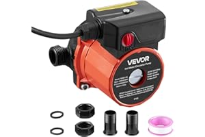 VEVOR Hot Water Recirculating Pump, 10 GPM, Instant Circulation Circulator Pump System, 3-Speed Control, 0.13 HP, 110-120V, N