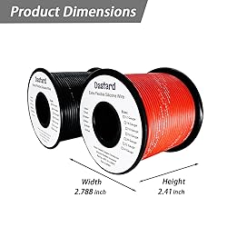Dastard 18 AWG Silicone Stranded Wire【Red 100ft