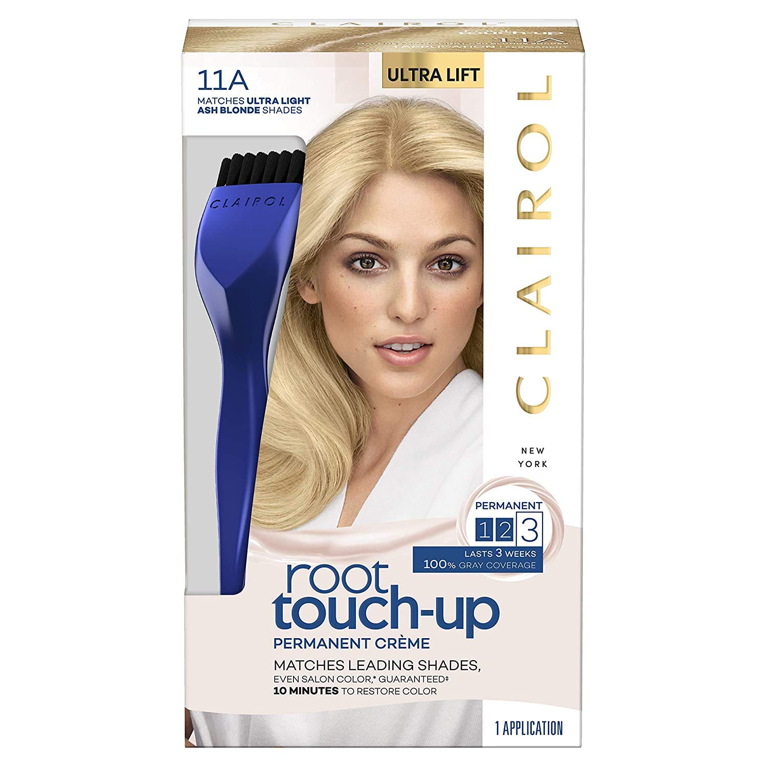 Clairol Clairol root touch-up permanent hair color creme, 11a ultra light ash blonde, 1 count, 6 Fl Ounce