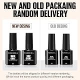 TOMICCA Gel Nail Polish Base Coat Top Coat Set 2x8ml No Wipe UV/LED view 2