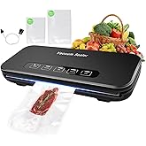 Choisonye Vacuum Sealer Machine, Food Sealer Machine 85kpa Automatic 8-in-1 for Food Saving Dry/Moist Mode with Build-in Cutter&Storage, Air Suction Hose,Vacuum Bags 20 pcs