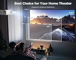 [Auto Focus/Keystone] DBPOWER Projector 4K with 5G
