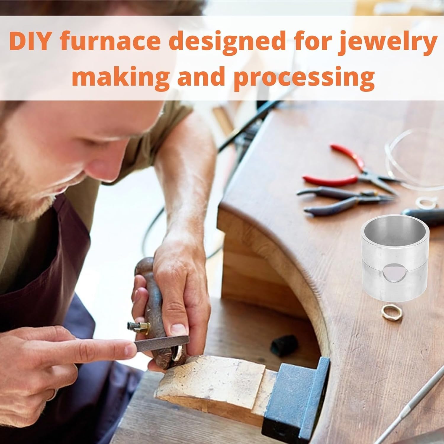 Sand Casting Sandbox, Aluminum Alloy Delft Clay Casting Molds, Small DIY Metal Jewelry Casting Mold, High Temperature Jewelry Ring Casting Sandbox Melting Pot for Jewelry Makers