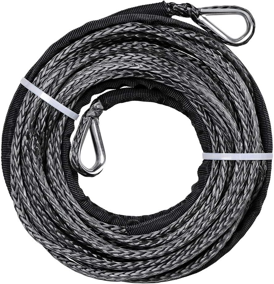 1/4" 50ft UHMWPE Synthetic Winch Rope Extension Cable Line