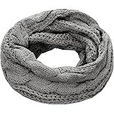 Bgfhna Winter Infinity Scarf For Women Thick Ribbed Cable Knit Winter Infinity Circle Loop Scarf For Cold Weather
