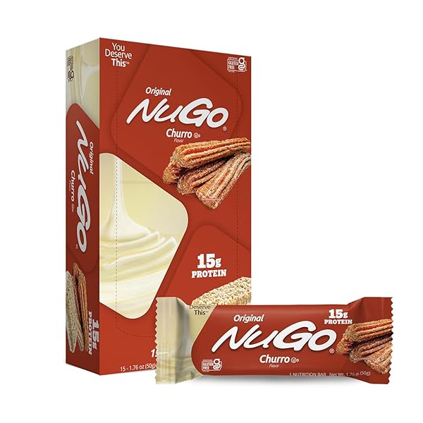 NUGO PROTEIN BAR, CHURRO, 11G PROTEIN, GLUTEN FREE,...
