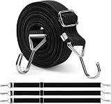 Newthinking 4 Pack Adjustable Bungee Cords with Hooks 2M Flat 3cm Wide