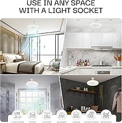 Bell+Howell Socket Air Wireless Ceiling Fan Light