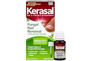 Kerasal Renewal Nail Repair Solution with Tea Tree Oil for Discolored and Damaged Nails, 0.33 Oz (Pack of 1)