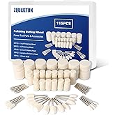 Zquljeton 115PCS Polishing Buffing Wheels for Dremel Tool Accessories, 1/8" Shank Polishing Wheels for Dremel Polishing Kit |