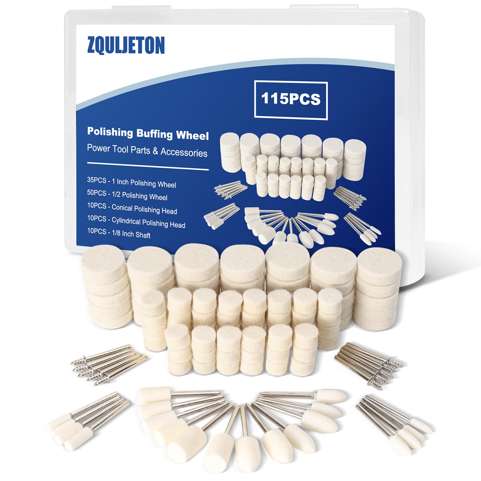 Zquljeton 115PCS Polishing Buffing Wheels for