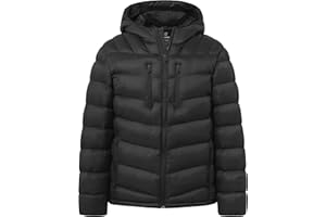 Wantdo Men's Winter Jacket Waterproof Winter Coat Thick Puffer Jacket with Hood