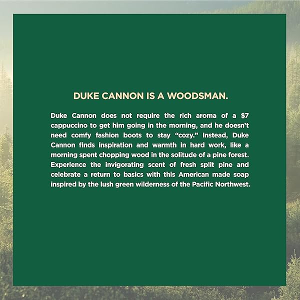 DUKE CANNON SUPPLY CO. – GREAT AMERICAN FRONTIER MEN’S BIG BRICK OF SOAP, FRESH CUT PINE (10 OZ) SUPERIOR GRADE SOAP BAR WITH UNIQUE, OUTDOOR, MASCULINE SCENTS – FRESH CUT PINE, MODERN INVIGORATING