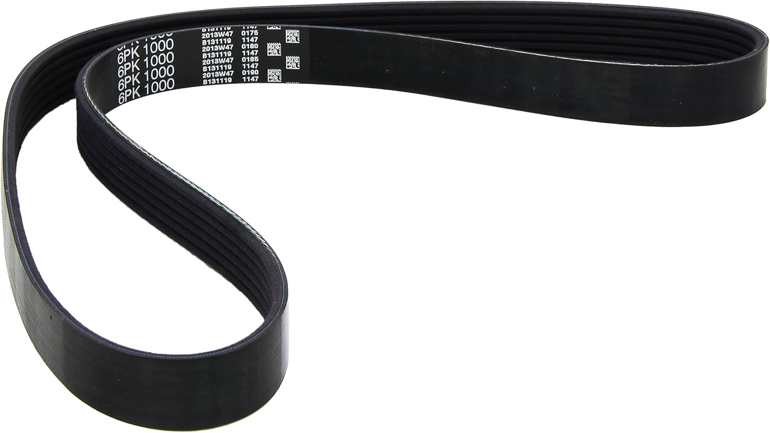 GATES 6PK1000 Micro-V Xf Ribbed V-Belt, Black