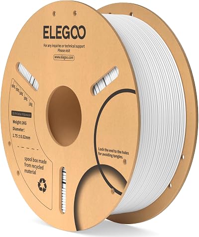 ELEGOO PLA Filament 1.75mm White 1KG 3D Printing Filament