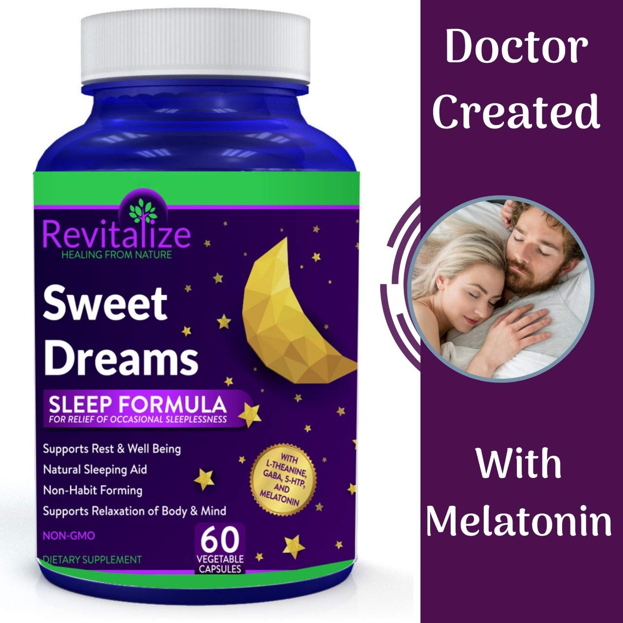 Amazon.com: Melatonin Sleep Supplement with GABA, 5-HTP, L-Theanine - Sweet Dreams by Dr. Valerie Nelson – All Natural for Restful Sleep: Health & Personal ...