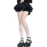 Benefeet Sox Fishnet Stockings or Women High Waist White Fishnet Tights Party Pantyhose Cosplay Costume Tights