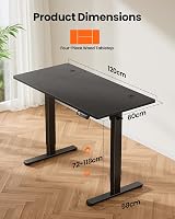 ErGear Electric Standing Desk 120 x 60cm 4 Memory Panel Sit Stand view 6