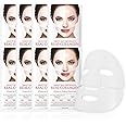 DERMAFIX REALCOLLAGEN Hydrolyzed Collagen Face Masks, Lifting and Pore Minimizing, 23g each, Value Pack of 8
