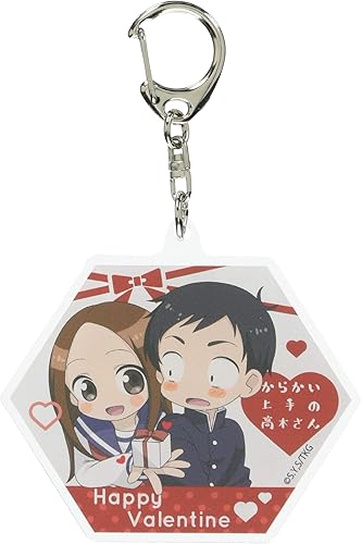 Amazon からかい上手の高木さん 05 高木さん 西片 バレンタインsd アクリルキーホルダー 6角形 おもちゃ おもちゃ