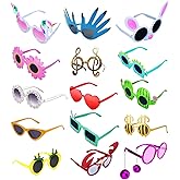 TD.IVES 12 Pack Funny Party Sunglasses, Novelty Fun Glasses, Cool Costume Masks for Adults, Party Supplies, Photo Booth Props Sunglasses